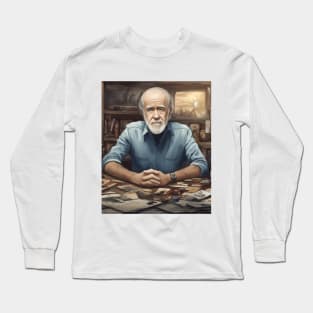 Serious George Carlin Art Long Sleeve T-Shirt